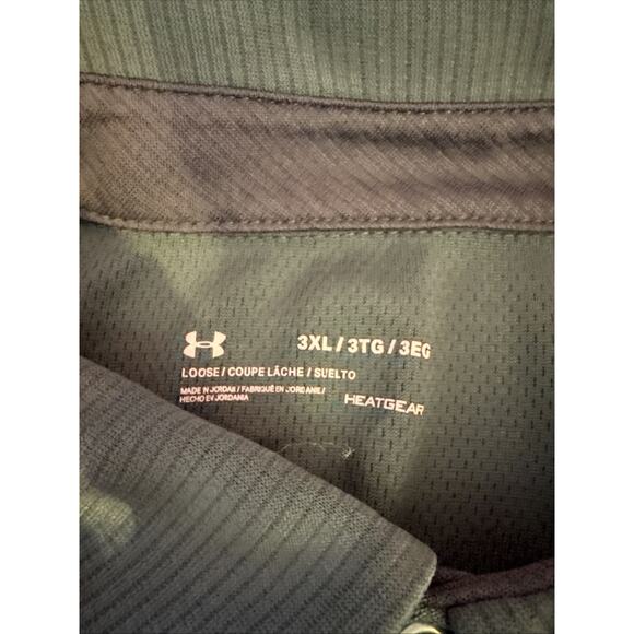 Mens UNDER ARMOUR Green Polo Shirt 3xl Heatgear - Picture 4 of 6